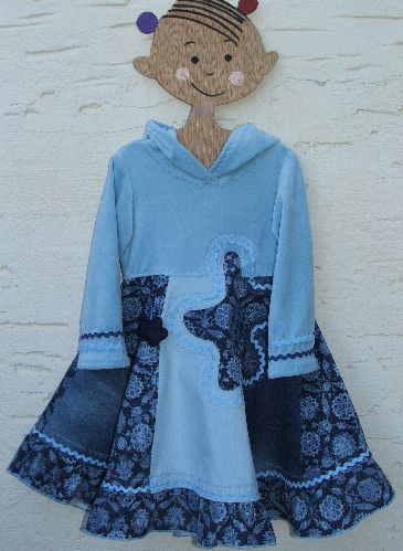 Twirlykleid in blau 2