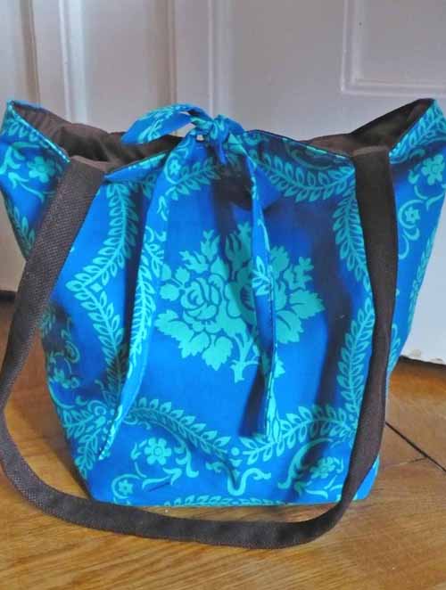 Tasche petrol blau grne Ornamente