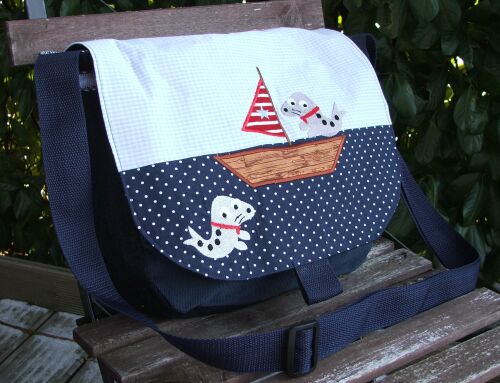 Maritime Wickeltasche