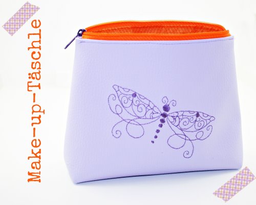 Make-up-Tschle in lavendel und orange