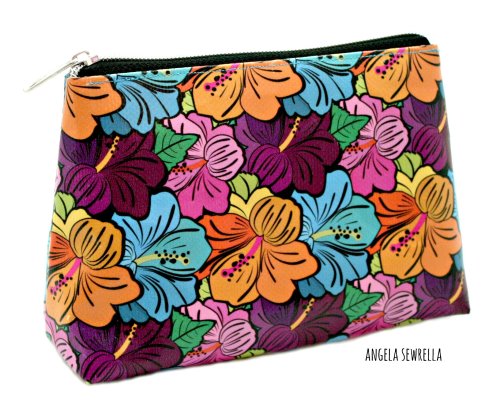Kosmetiktasche aus Plane im Retro-Stil