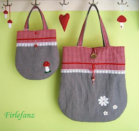 Mutter-Tochter-Markttaschen