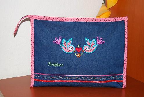 Easy-Waschtasche mit geringem Schrgband-Nerv