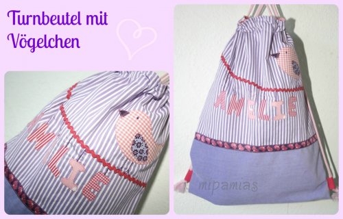 Ein Turnbeutel mit Vgelchen...