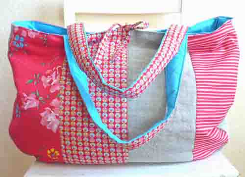 XL patchwork shopper