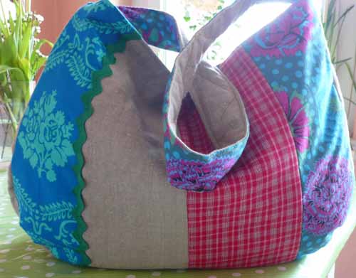 XL patchwork Schultertasche