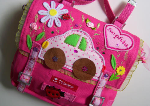 Rosa Autotasche