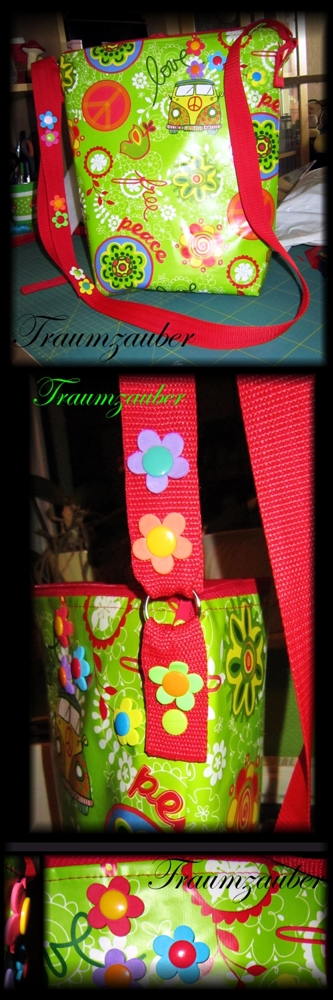 Hippie-Bag-Sommertasche aus Wachstuch