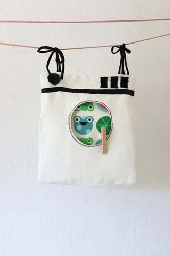 Wscheklammernbeutel mit Frosch