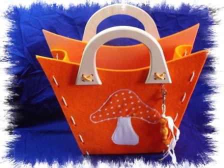 Fliegenpilz Filztasche nur ein bischen genht