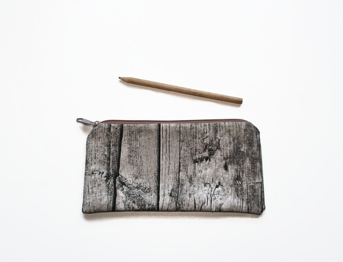 Stiftetasche in Holzoptik