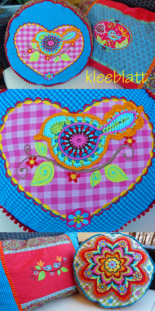Bunte Kissenparade