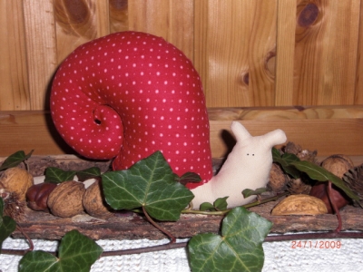 Schnecke im Efeubett