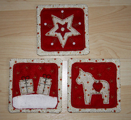 Weihnachtliche Mug Rugs