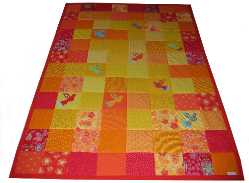 Paradiesvogel -  Patchworkdecke