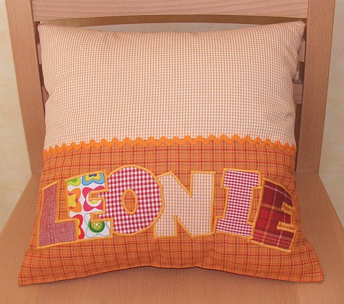 Ein Kuschelkissen mit Namen