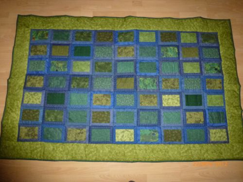 Ein blau-grner Quilt ...