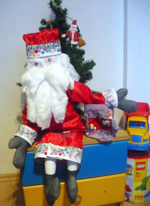 Santa with white hair