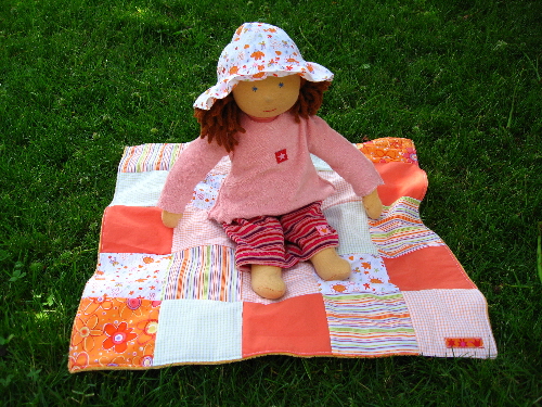 Puppenpatchworkdecke die 1.