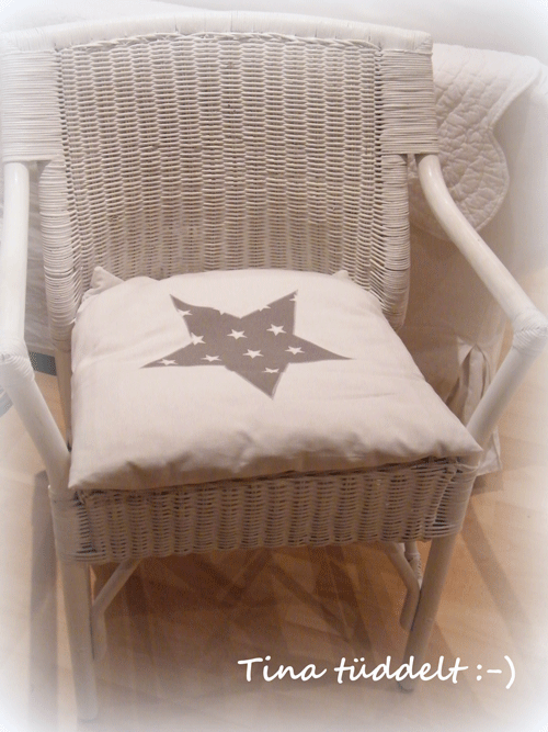 Sitzkissen mit Greengate Stern