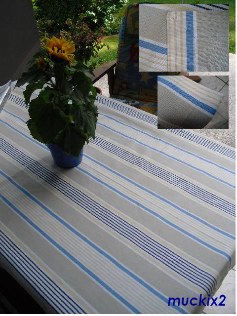 Gartentischdecke mit Briefecken!