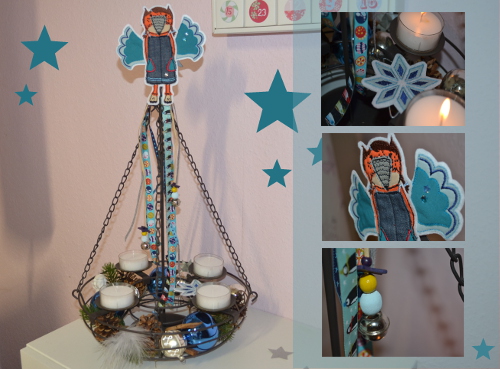 Mein Farbenmix Adventskranz