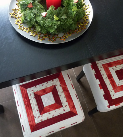 weihnachtliche Hockerbezge