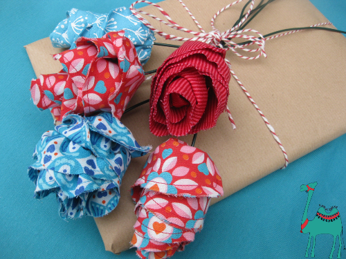 Stoffblumen zum Geburtstag!