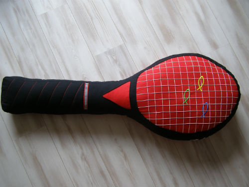 Riesengroes Tennisschlger-Kissen