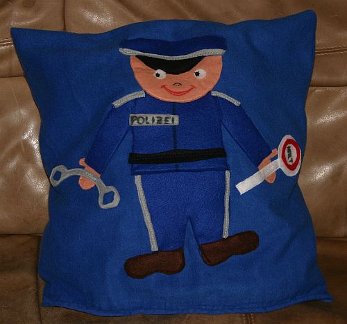 Kuschelkissen f�r Polizeifans