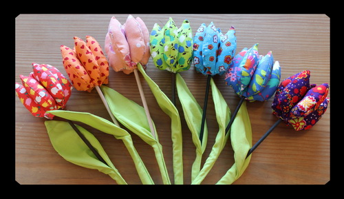 Tulpen aus Stoff
