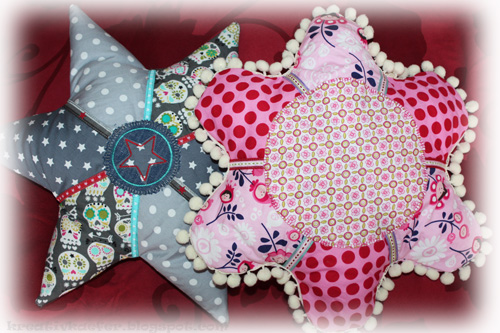 Star- und Flowerpowerpillow