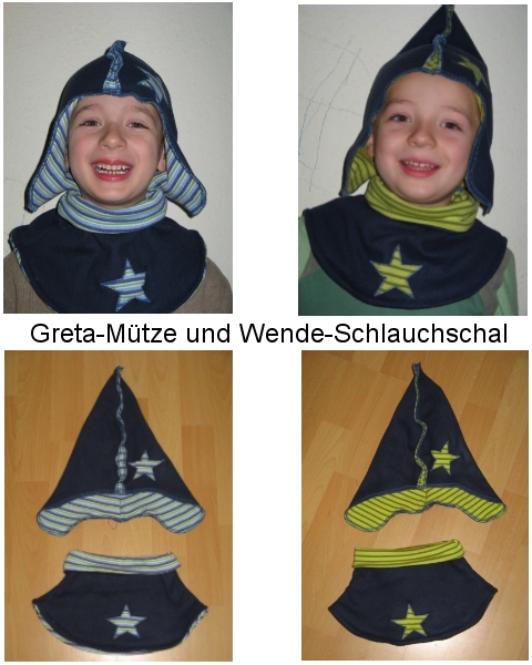 Gretas und Wende-Schlauchschals