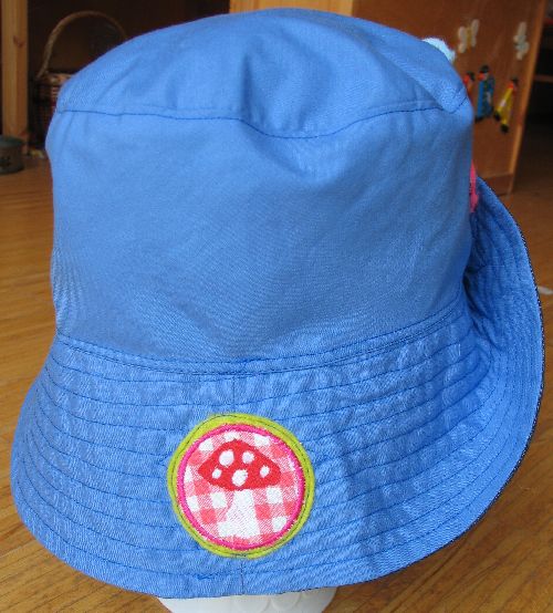 Hut blau hinten
