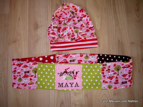 Set aus Loop und Beanie fr eine junge Dame :)