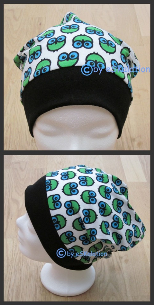 Jungstaugliches Beanie aus Eulenjersey.......