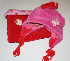 einmal in rot und rosa....