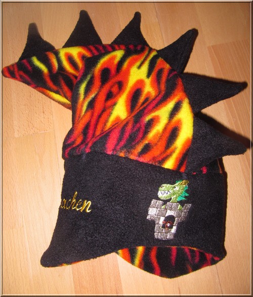 Feuer Drachen Mtze...Multi Mtzen Schnitt