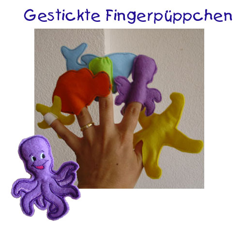 Gestickte Fingerpppchen - ganz einfach!