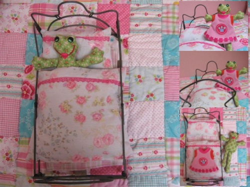 Frosch-Prinzessin mit Bettchen