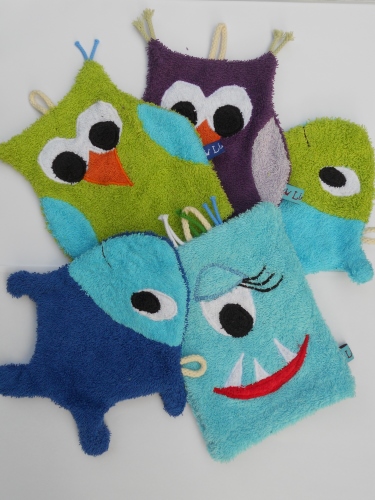 Viele bunte Waschlappen