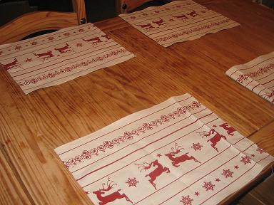 Tischsets fr Weihnachten...