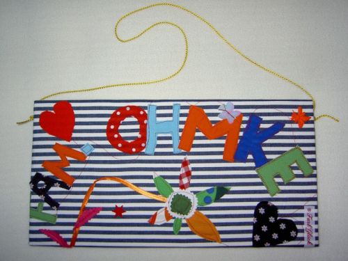 Ein genhtes Namensschild :)