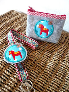 Set aus Schlsselanhnger und Filztasche