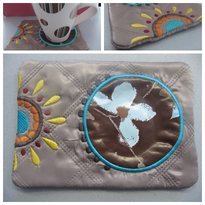 *Wachstuchfabrikreste als Tassenteppich*