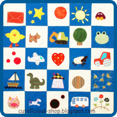 Quilt mit Applikationen