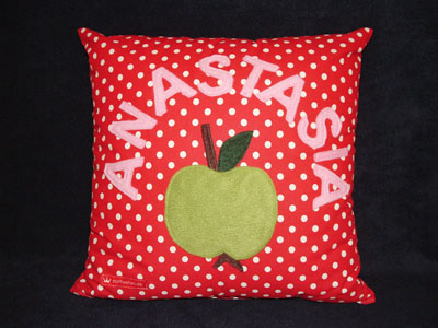 Apfel Retro Kissen