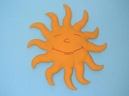 Sonne-Kissen aus Fleece