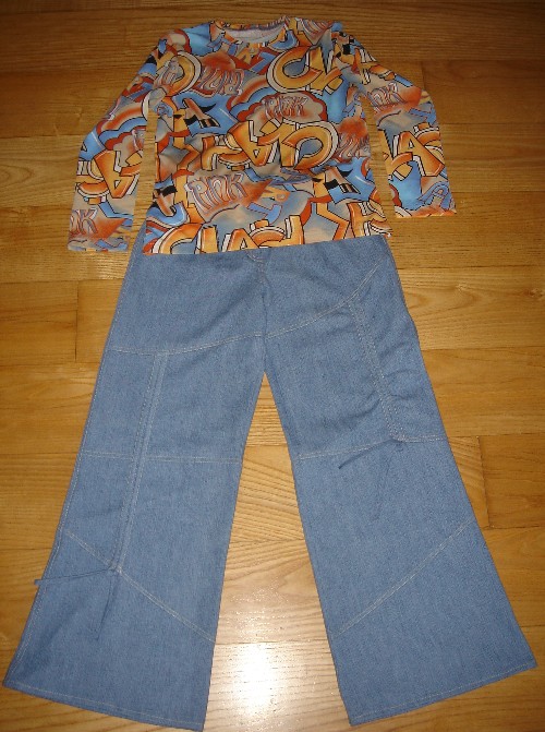 Jeans  la Carbone + Basic-Shirt
