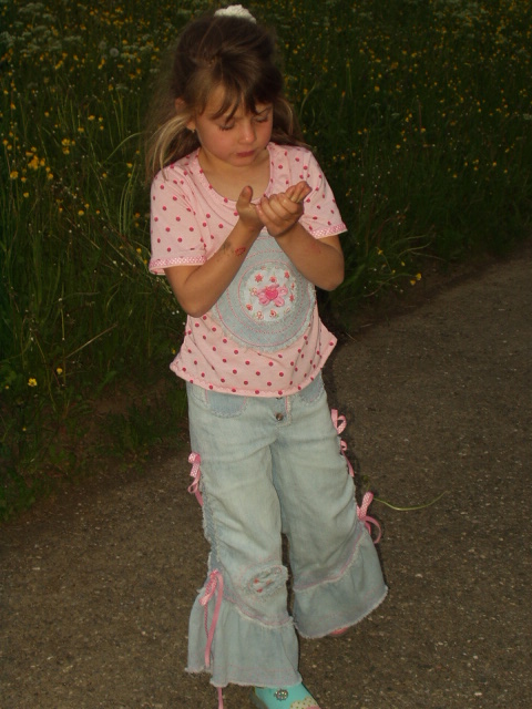 Bndchen Jeans gebleicht mit Shirt